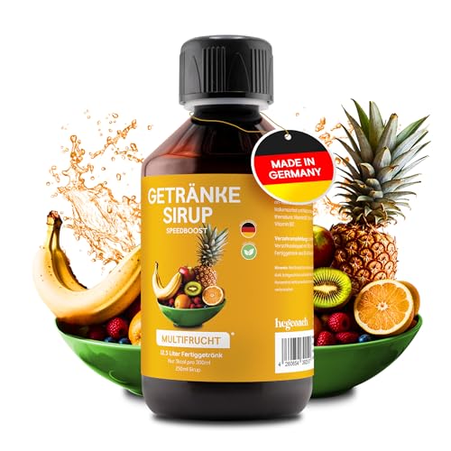 hCGC® Immunsystem Sirup - SpeedBoost 250ml, Vegan - Zuckerfreies Getränkekonzentrat für 12,5L Fertiggetränk - Fruchtsirup Immunsystem Booster mit Vitaminen, Magnesium & L-Carnitin | Multifrucht von hCGC