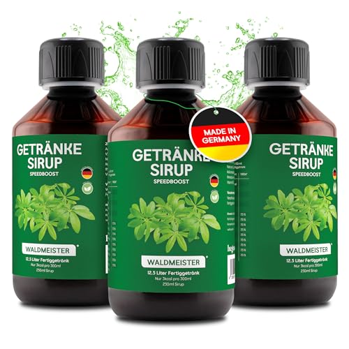 hCGC® Immunsystem Sirup - SpeedBoost 3x 250ml, Vegan - Zuckerfreies Getränkekonzentrat für 12,5L Fertiggetränk - Fruchtsirup Immunsystem Booster mit Vitaminen, Magnesium & L-Carnitin | Waldmeister von hCGC