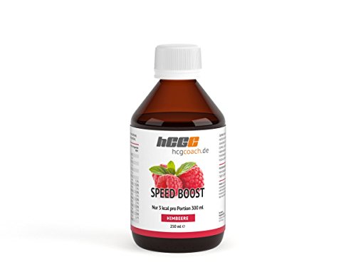 hCGC® SpeedBoost (250ml) | Zuckerfreies Getränkekonzentrat - Sirup | Mischverhältnis 1/50 | 0,75g Kohlenhydrathe pro 300ml Mixgetränk | 10 Vitaminen | Magnesium | B6, B12 | Folsäure | Himbeere von hCGC