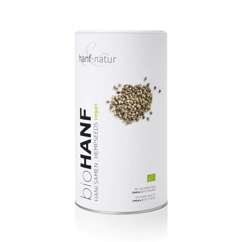 Hanf & Natur Bio Hanfsamen 1kg - Vegan, reich an Omega-3 und essentiellen Aminosäuren - Aus Deutschland und Europa von hanf & natur