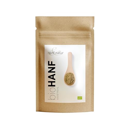 Hanf & Natur Hanfmehl Bio 800g - Ballaststoffreiches, Eiweißreiches Lebensmittel zum Kochen und Backen aus Deutschland, Bioprodukt von hanf & natur