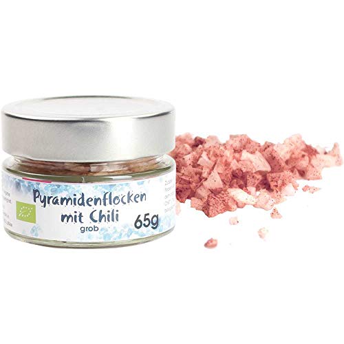 Meersalz PyramidenflockenChili Pyramidensalz mit Chili Vegan hausgemacht BARRIQUE-Feine Manufaktur Indien 65g-Glas von hausgemacht BARRIQUE-Feine Manufaktur