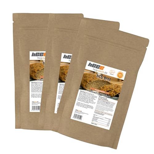 Brotbackmischung Mit Nur 1,4g Kohlenhydrate Pro 100g | hCG-Diät geeignet | 3er Pack (3 x 250 g) 3 x Goldene Brotzeit von hcgcoach.de