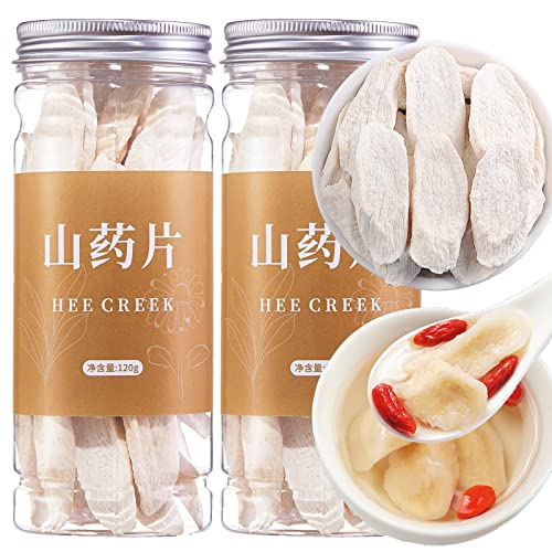 Hee Creek Getrocknete Yam 240 g, getrocknete Eisenstäbchen, ausgewählte große Scheiben Eisenstäbchen, Kräutertee-Congee und Suppenzutaten, Shanyao von hee creek