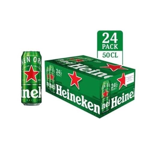 Heineken Lager Bier (Pack 24 Dosen x 500ml) | VERKAUFT VON AMZ_store | bier geschenk, biere der welt, bier set, budweiser bier, geschenk set, geschenke für männer von Heineken