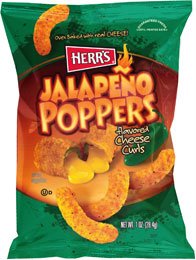 Bigger Herr's Jalapeno Poppers Geschmack Käse Locken, 198,5 g Beutel von herrs