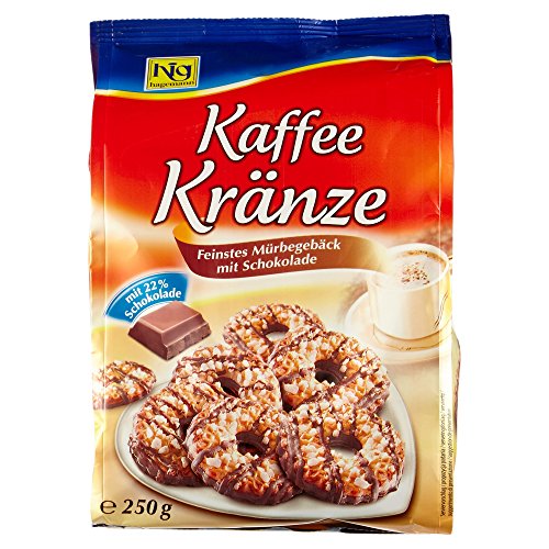 Kaffee Kränze knuspriges Waffelgebäck mit Schokolade von hig Kaffee Kränze