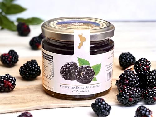 i Pasticceri dell'Etna Schwarze Maulbeeren Konfitüre gelsi neri aus Sizilien Marmelade mit 70% Frucht 250gr von i Pasticceri dell'Etna