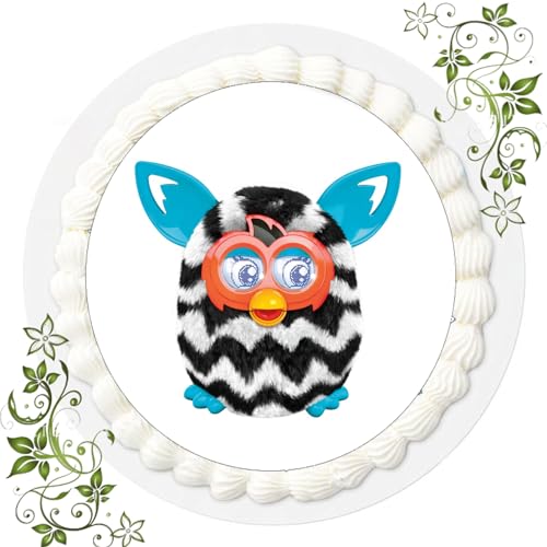 FONDANT Tortenbild, Zuckerbild mit Motiv, Essbares Foto für Torten, Tortenbild, Tortenaufleger Ø 20cm FONDANT Furby Nr. 3 von ich