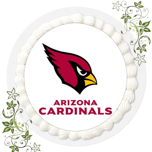 FONDANT Tortenbild, Zuckerbild mit Motiv, Essbares Foto für Torten, Tortenbild, Tortenaufleger Ø 20cm FONDANT NFL - Arizona Cardinals von ich