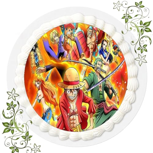 ich FONDANT Tortenbild, Zuckerbild mit Motiv, Essbares Foto für Torten, Tortenbild, Tortenaufleger Ø 20cm FONDANT One Piece Nr. 12 von ich