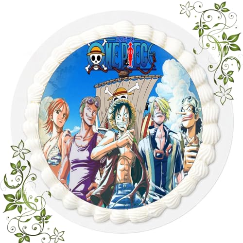 ich FONDANT Tortenbild, Zuckerbild mit Motiv, Essbares Foto für Torten, Tortenbild, Tortenaufleger Ø 20cm FONDANT One Piece Nr. 6 von ich