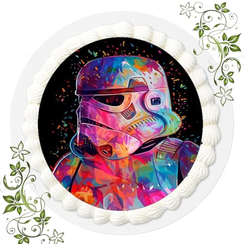 ich FONDANT Tortenbild, Zuckerbild mit Motiv, Essbares Foto für Torten, Tortenbild, Tortenaufleger Ø 20cm FONDANT Star Wars Nr. 34 von ich