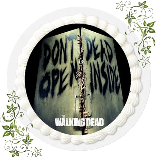 FONDANT Tortenbild, Zuckerbild mit Motiv, Essbares Foto für Torten, Tortenbild, Tortenaufleger Ø 20cm FONDANT The Walking Dead Nr. 9 von ich