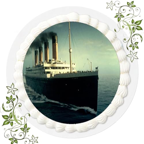 ich FONDANT Tortenbild, Zuckerbild mit Motiv, Essbares Foto für Torten, Tortenbild, Tortenaufleger Ø 20cm FONDANT Titanic Nr. 4 von ich