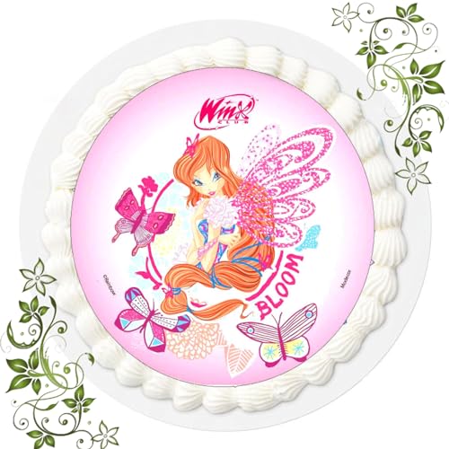 FONDANT Tortenbild, Zuckerbild mit Motiv, Essbares Foto für Torten, Tortenbild, Tortenaufleger Ø 20cm FONDANT Winx Feen Elfen Nr. 2 von ich