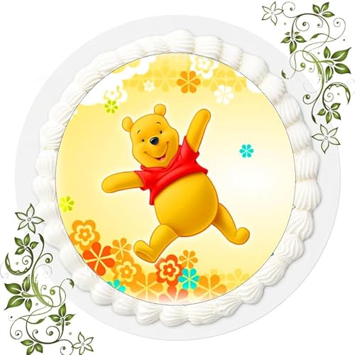 FONDANT Tortenbild, Zuckerbild mit Motiv, Essbares Foto für Torten, Tortenbild, Tortenaufleger Ø 20cm FONDANT Winnie Pooh T34 von Zeelec