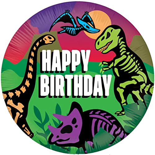 Fondant Tortenaufleger Tortenbild Geburtstag Happy Birthday Dinosaurier K 50 von ich