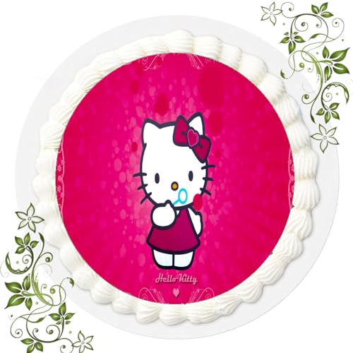 ich Premium Esspapier Oblate Tortenbild, Essbares Foto für Torten, Tortenaufleger Ø 20cm Hello Kitty Nr. 24 von ich