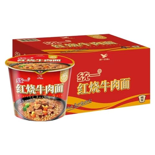 Chinesische Instant-Cup-Nudeln, 12 Tassen, Tongyi Ramen-Nudel in Suppe, von ikondecor