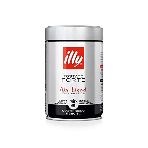 Illy 12 Gläser mit 250g Mokka Kaffee geröstet von illy