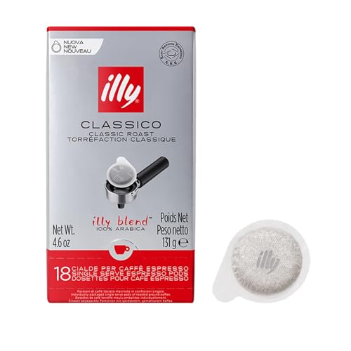 illy Kaffee CLASSICO, klassische Röstung, E.S.E. Kaffeepads - 1 Verpackung mit 18 Kaffeepads von illy