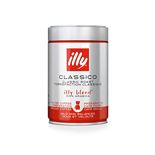 Illy Filterkaffee, 250 g, 3 Packungen von illy