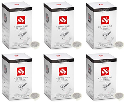 Illy Pads Dunkler Röstgrad - Set 6 Verpackungen von 18 Pads von illy