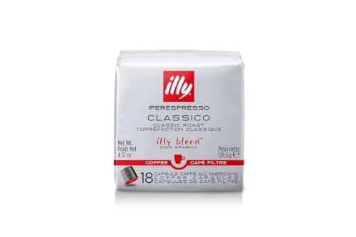 illy Classico iper Coffee capsules, Medium Roast, Classic Roast with Notes Of Chocolate & Caramel, 100% Arabica Coffee, Coffee Capsules for illy iper Coffee Machines, 18 Count von illy