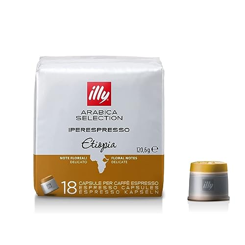 illy Iperespresso Kaffeekapseln Arabica Selection Etiopia, Verpackung mit 18 Kapseln von illy