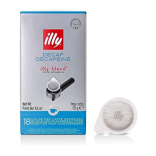 illy Kaffee, E.S.E. Kaffeepads Einzelportion, entkoffeiniert - 12 Verpackungen mit je 18 Kaffeepads von illy