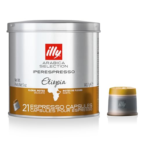 illy Kaffee, Kaffeekapseln Iperespresso Arabica Selection Äthiopien - 1 Dose mit 21 Kaffeekapseln von illy