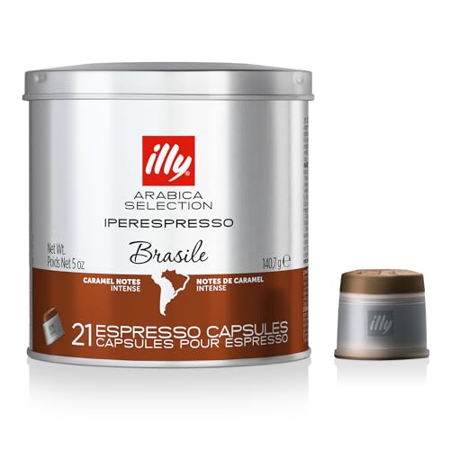 illy Kaffee, Kaffeekapseln Iperespresso Arabica Selection Brasilien - 1 Dose mit 21 Kaffeekapseln von illy