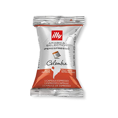 illy Kaffee, Kaffeekapseln Iperespresso Arabica Selection Kolumbien - Verpackung mit 100 Kaffeekapseln von illy