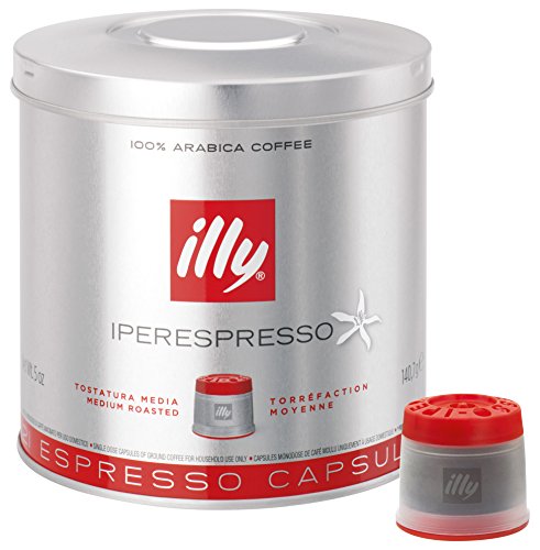 illy Metodo 7734 Iperespresso Espresso-Kapseln, normale Röstung, Dose mit silber / rotem Deckel, 21 Kapseln von illy