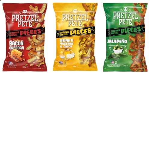 Pretzel Pete Pretzel Snack 3er Set, Probierpackung, 3 x 160g von intact