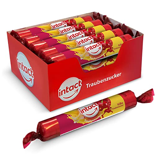 intact Traubenzucker (NEU: KiBa) Rolle 15 St. • Multipack (15 x 40g) Traubenzucker Bonbons • 100% Vegan von intact