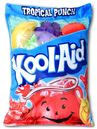 iscream Kool-Aid Tropical Punch Paket 43,2 x 31,1 cm Kissen-Set mit Mini-Kissen in Fruchtform von iscream