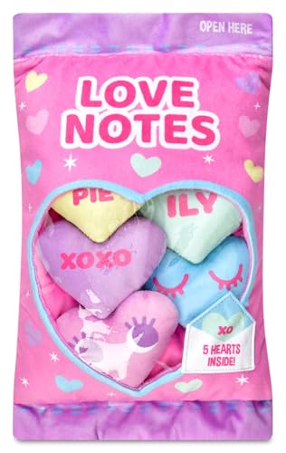 iscream Valentine Love Notes Candy Herzen mit Sprüchen Fleece Spielkissen Set von iscream