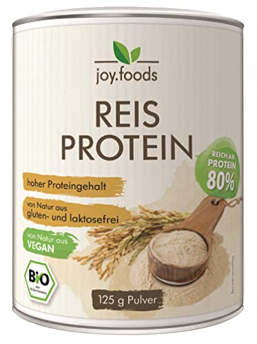 joy.foods Bio Reisprotein, rein pflanzliche Proteinquelle, 125g von joy.foods