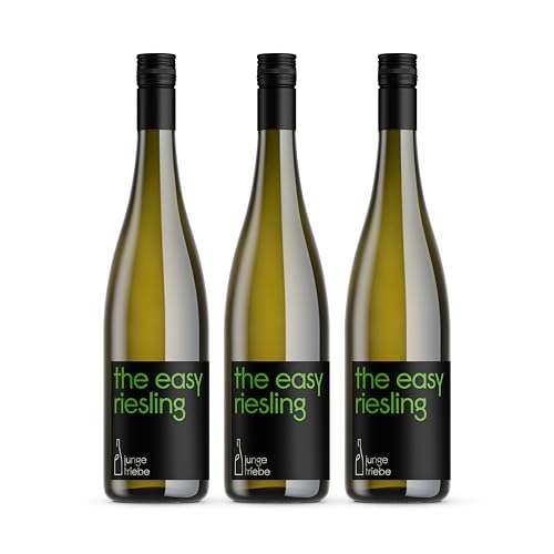 junge triebe | the easy riesling | Bio Riesling Weißwein trocken, Rheinhessen, vegan | 3x 0,75l von junge triebe