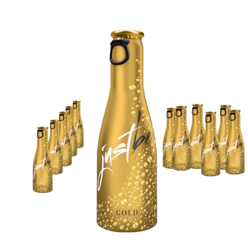 JustBe GOLD | Piccolo frizzante l Prickelnder Premium Weiss-Wein Aperitif (Sekt, 12 x 0,2l) von just be