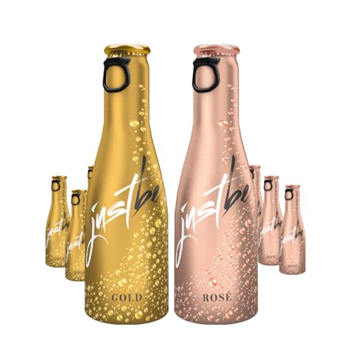 JustBe Gold & Rosé | Piccolo frizzante l Prickelnder Premium Weiss- & Rosé-Wein (Gold & Rosé, 12 x 0,2l) von just be