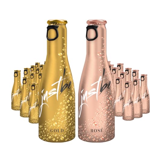 JustBe Gold & Rosé | Piccolo frizzante l Prickelnder Premium Weiss- & Rosé-Wein (Gold & Rosé, 48 x 0,2l) von just be