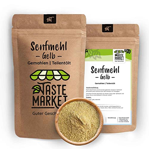 10 kg Senfmehl gelb | Senf Pulver gemahlen | Senfherstellung | Senfsaat Senfsamen gemahlen | Gewürze Gewürz von TASTE MARKET Guter Geschmack