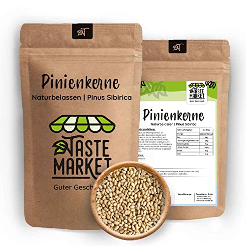 Pinienkerne 200 g | unbehandelt und naturbelassen | Taste Market Qualität von TASTE MARKET Guter Geschmack