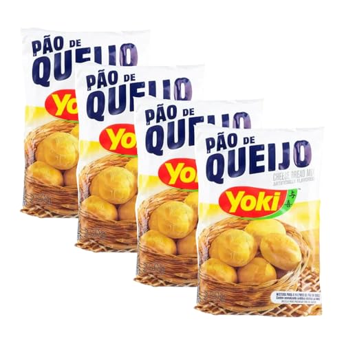 Kajal Yoki Pao de Queijo Brasilianische Käsebrötchen Sparpack 4X250g mit Kajal Marke Sticker von kajal