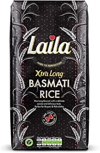 Laila Black XXL Basmati Reis 1 x 10kg – Perfekt für Biryani, Polo-Gerichte & als Beilage – Cholesterinfrei & reich an Vitaminen – Xtra Long Basmati von Kajal