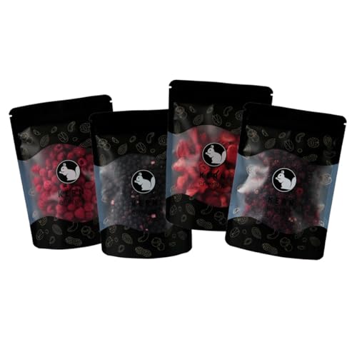 KERNenergie Beeren Power Set - vier gefriergetrocknete Früchte - Erdbeeren, Himbeeren, Brombeeren & Heidelbeeren - Fruchtige Trockenfrüchte ohne Zuckerzusatz - Ideal als Snack oder Topping - 265g von kern-energie