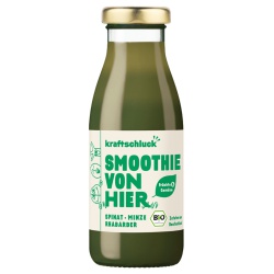 Smoothie mit Spinat, Minze & Rhabarber von kraftschluck